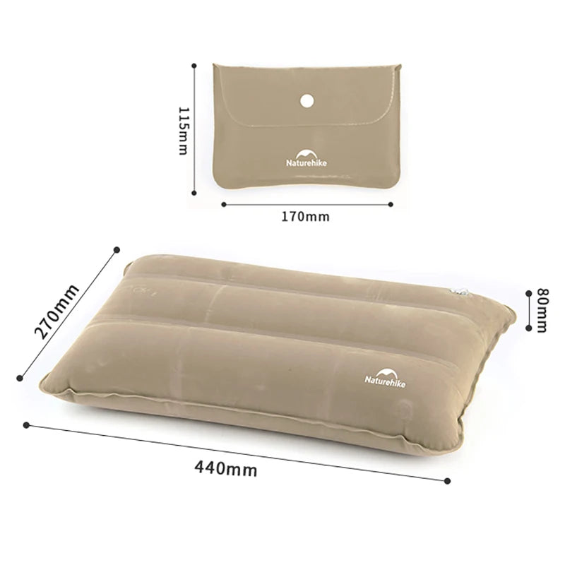 Oreiller Gonflable Carré – Ultra-léger, Portable et Confortable pour Camping, Randonnée et Voyage
