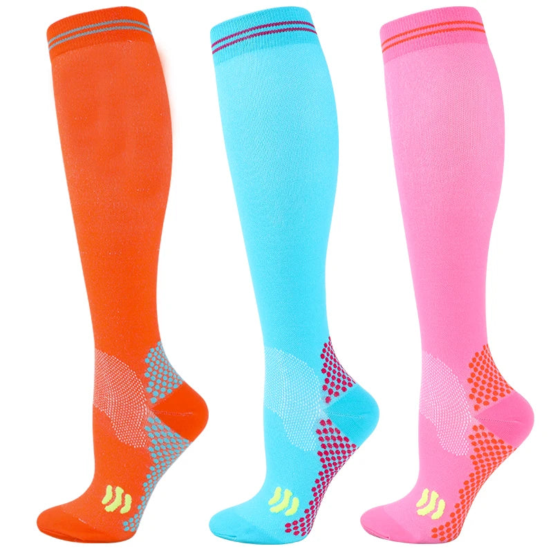 chaussettes de Compression hommes femmes chaussettes pour courir, cyclisme, Football