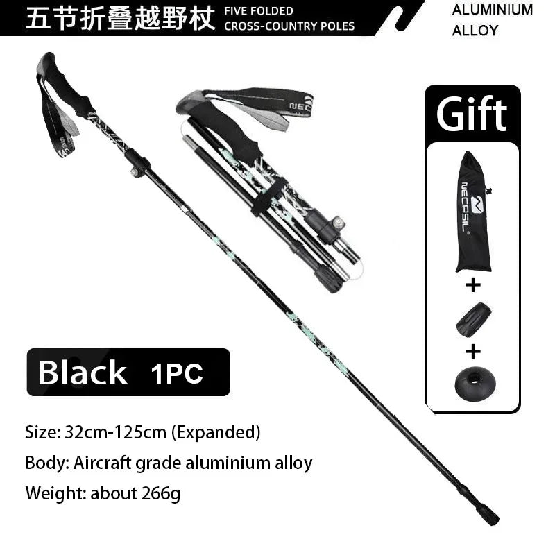 Bâtons de Randonnée Télescopiques Ultralégers Pliables – Nordic Walking & Trekking 32-125 cm