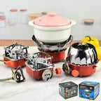 Réchaud à Gaz Camping – Brûleur Portable Ultraléger Coupe-Vent 2800W pour Randonnée et Cuisine en Plein Air