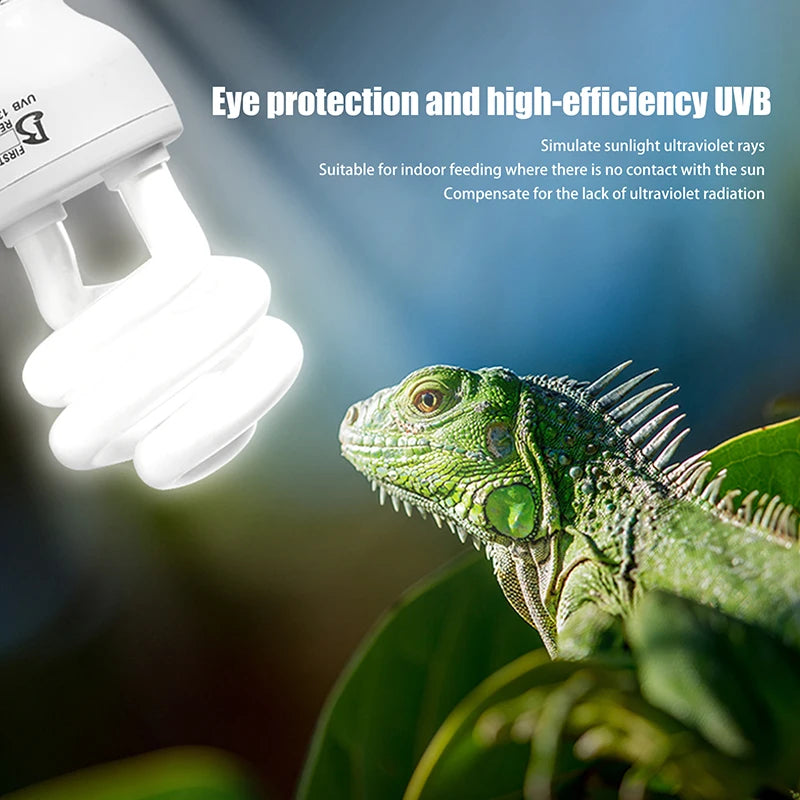 Lampe UVB pour Reptiles 13W/26W – Éclairage Économique à Rayons UV 5.0/10.0 pour Terrarium, Tortues, Lézards et Serpents