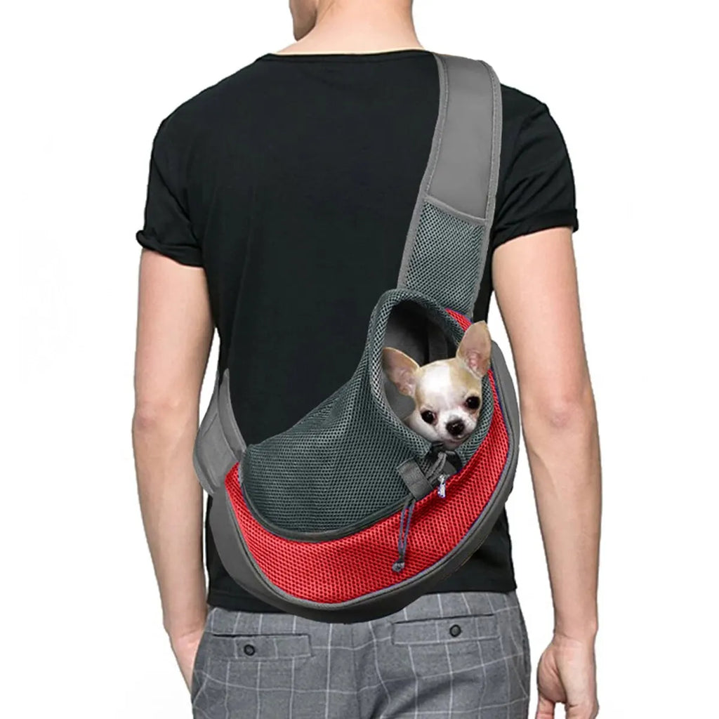 Sac Bandoulière Respirant en Maille pour Chat et Chien – Transport Portable, Style Fashion