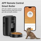 ROJECO Distributeur Automatique de Croquettes 2L – Mangeoire Intelligente pour Chat et Chien