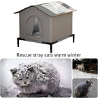 Maison pour Chat Imperméable Pliable – Abri Été Frais, Nid Grotte pour Chats Errants, Chiens & Chiots