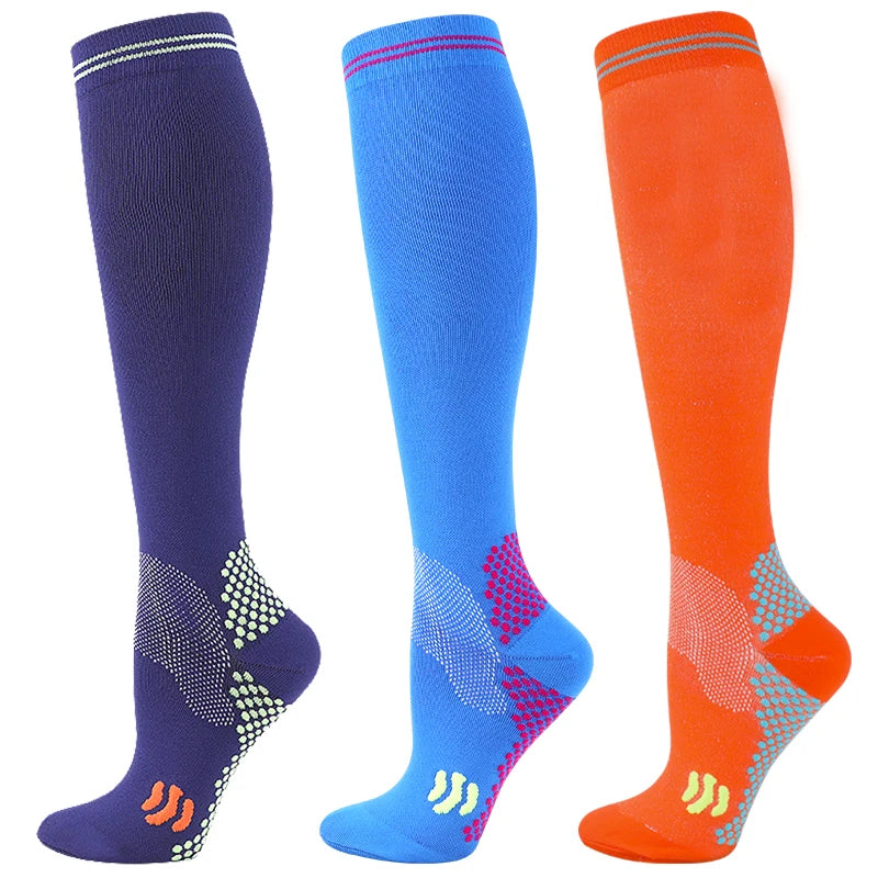 chaussettes de Compression hommes femmes chaussettes pour courir, cyclisme, Football