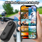 Mini Caméra d'Action 4K Pocket Magnétique – WiFi Sans Fil, Étanche, Enregistreur Corporel POV pour Casque et Vélo