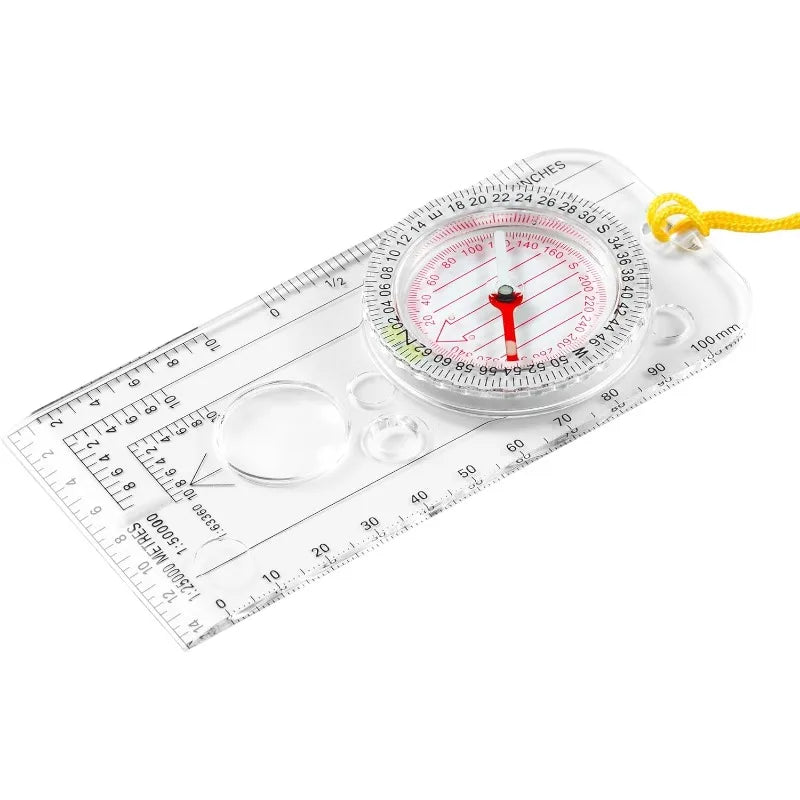 Règle Boussole Militaire Multifonction – Orientation, Carte, Survie – Randonnée, Camping, Chasse