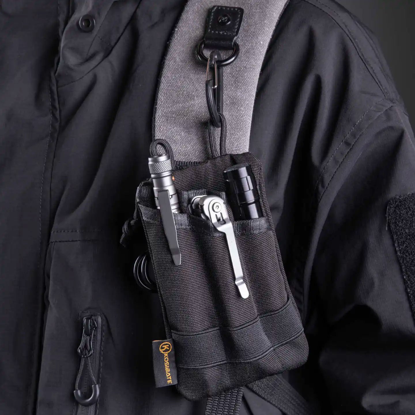 Kosibate Pochette Tactique EDC Molle – Mini Portefeuille, Porte-Clés, Ceinture, Camping, Randonnée & Chasse