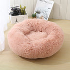 Corbeille Ronde en Peluche Longue pour Chat et Chien – Coussin Sofa Chaud, Idéal pour l'Hiver