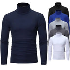 T-shirt Col Roulé Homme – Coupe Slim, Manches Longues, Respirant, Casual
