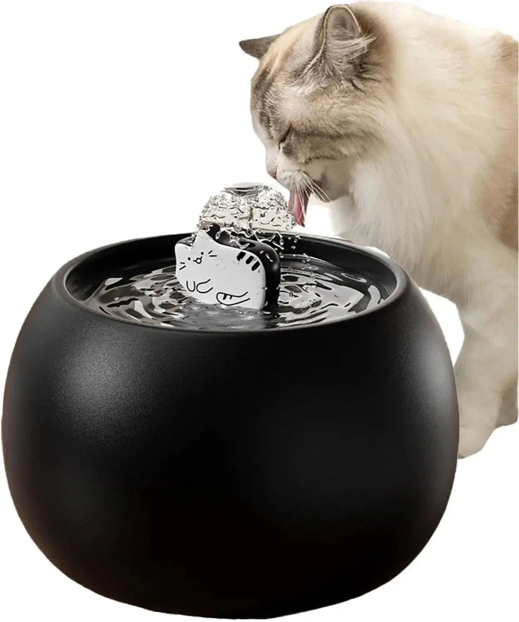 Fontaine à Eau Céramique pour Chat – Pompe Silencieuse 1L/1,5L