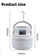 Lanterne Solaire LED pour Camping – Lampe Rechargeable Portable Étanche pour Extérieur, Randonnée, BBQ et Urgences