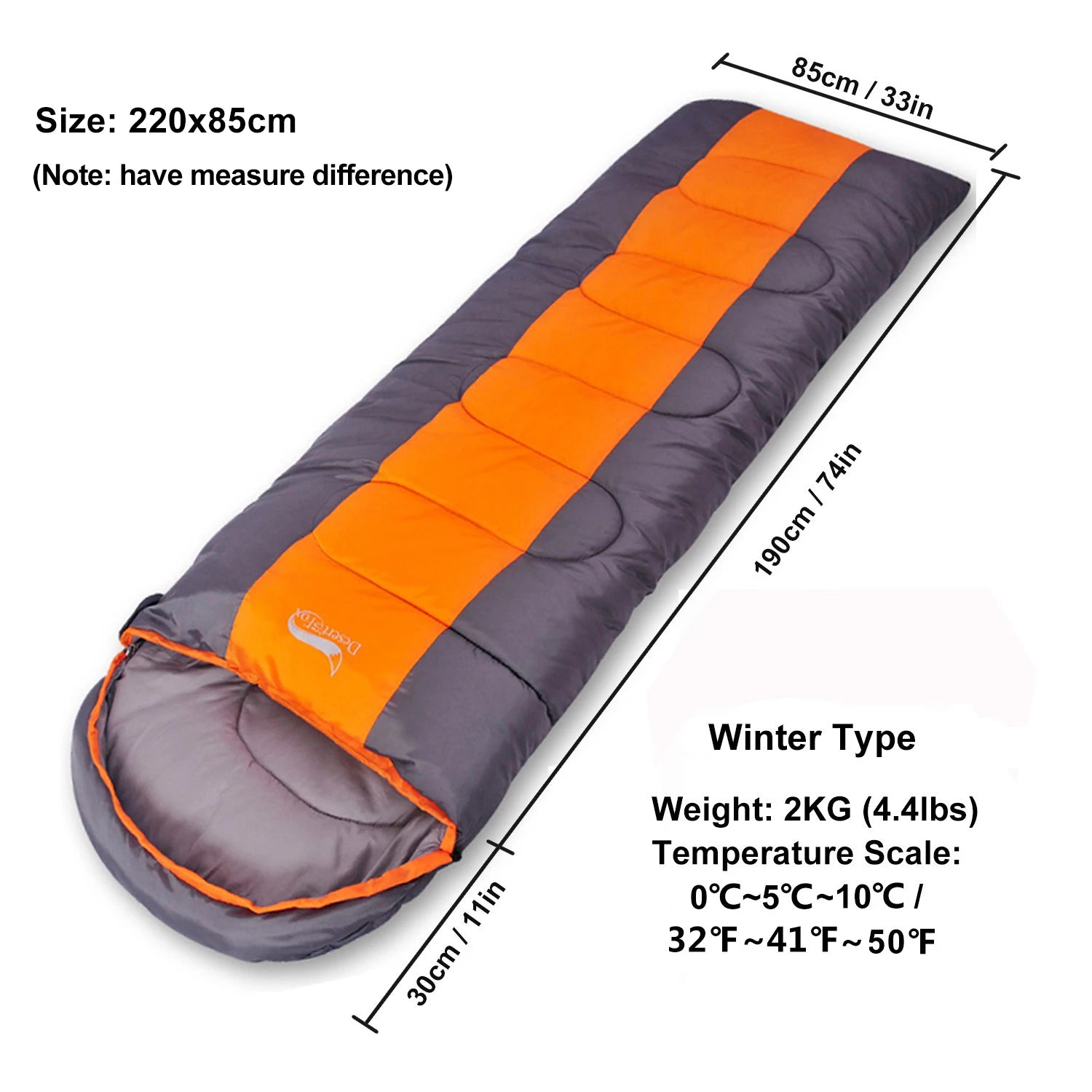 Sac de Couchage Chaud 4 Saisons – Adultes & Enfants, Camping, Randonnée, Voyage avec Sac de Compression