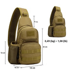 Sac Tactique Bandoulière – Sac de Poitrine Imperméable pour Camping, Randonnée, Cyclisme et Voyage