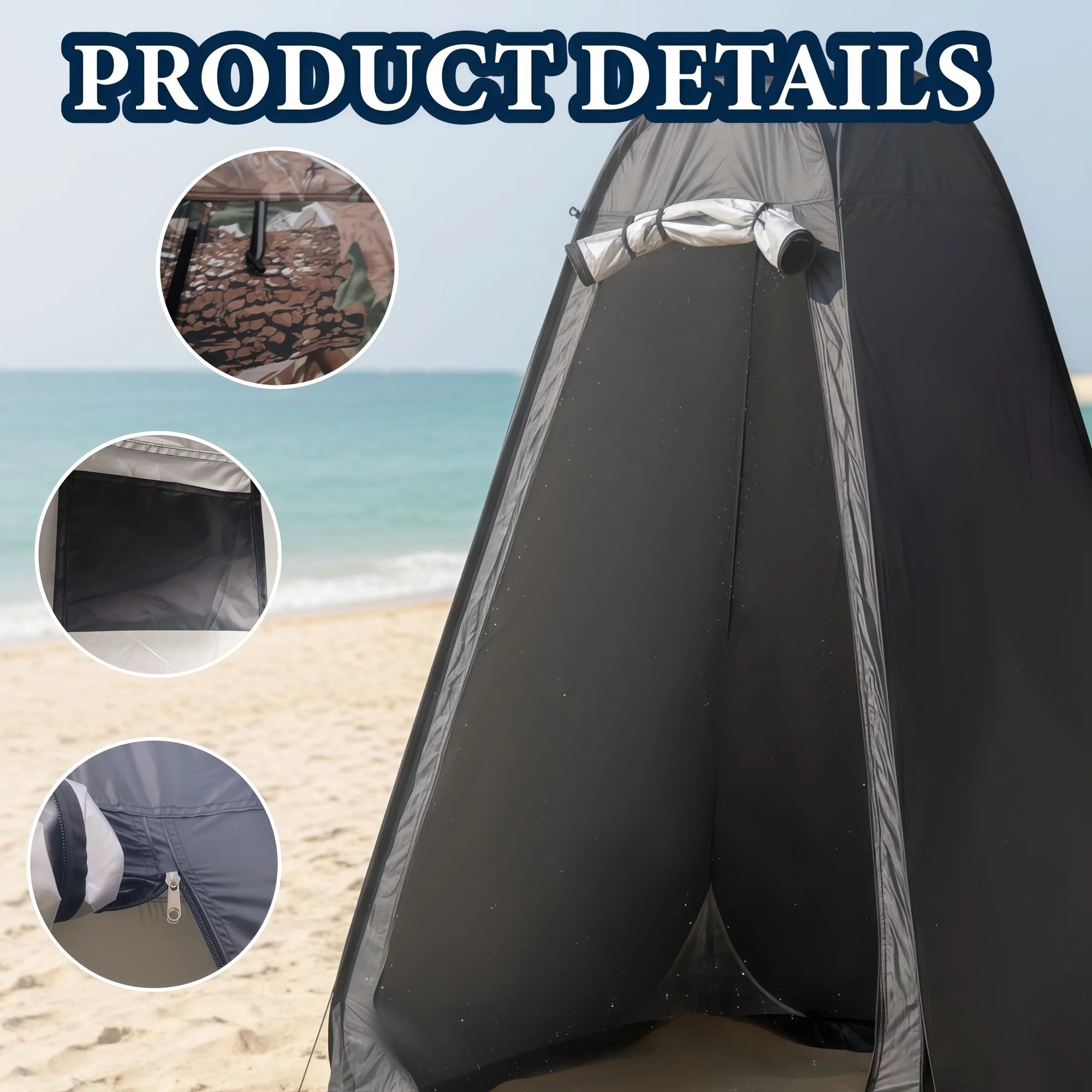 Tente d'intimité Pop-Up Portable – Douche Extérieure, Toilettes Camping, Abri Pluie, Pliable avec Sac