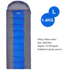 Sac de Couchage Léger 4 Saisons – Coton Chaud – Camping, Randonnée, Voyage – Bleu, Vert, Orange