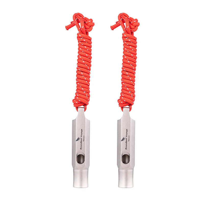 Sifflet en Titane – Survie & Urgence avec Cordon, Sport & Randonnée