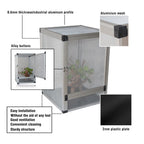 Terrarium Démontable pour Reptiles – Cage à Air en Aluminium avec Porte Frontale et Vue Complète pour Lézards et Caméléons