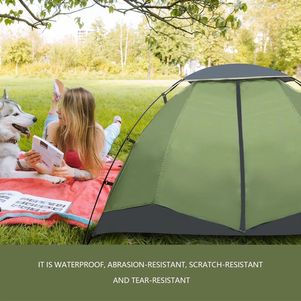 Tente Dôme 2 Personnes Imperméable  Ultra-Légère, Résistante au Vent, Portable, Randonnée & Camping