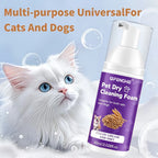 Shampoing Sec Mousse pour Chiens & Chats – Sans Rinçage, Déodorant & Nettoyant pour Chiot & Chaton