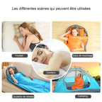 Oreiller de Camping – Oreiller de Voyage Pliant en Coton, Léger et Portable avec Housse pour Camping et Randonnée