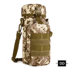Poche Porte-Gourde Tactique MOLLE Camouflage – Nylon 900D Imperméable, Camping, Randonnée, Chasse