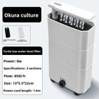 Filtre pour Aquarium Tortue Bas Niveau d'Eau – 3 en 1 Aspiration des Déchets, Purification & Écoulement Goutte à Goutte
