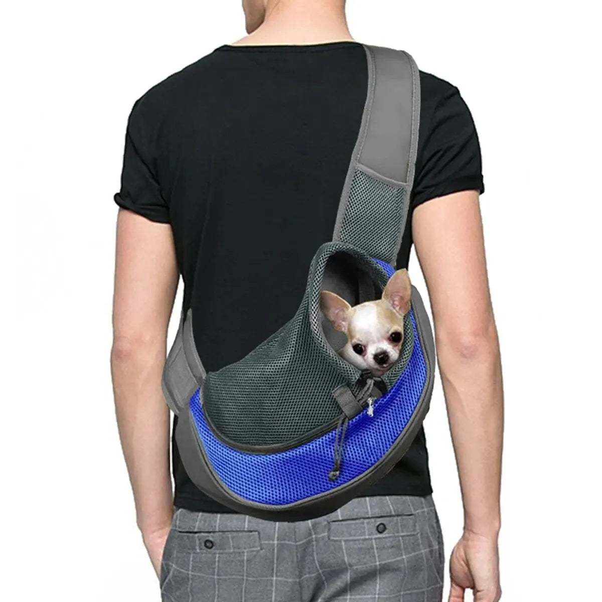 Sac Bandoulière Respirant en Maille pour Chat et Chien – Transport Portable, Style Fashion