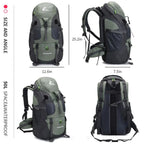 Sac à Dos Randonnée Imperméable 50L – Polyester, Multifonction, Unisexe, Trekking Camping Escalade