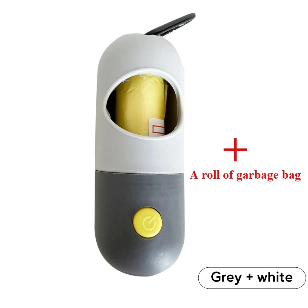 Distributeur de Sacs à Déjections avec Lumière LED – Sacs Biodégradables, Portable, Accessoire Chien & Chat