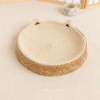 Lit Griffoir Rond pour Chat en Corde de Coton – Respirant, Résistant, Style Boho – Accessoire Maison