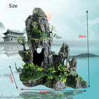 Décoration Aquarium en Résine – Rocaille, Montagne, Grotte, Arbre – Ornement Naturel pour Bac à Poissons