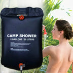 Sac de Douche Solaire 20L – Grande Capacité, Pliable et Portable pour Camping, Randonnée et Voyage avec Pomme de Douche