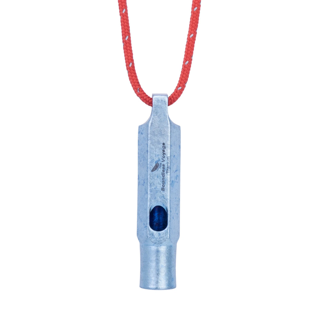 Sifflet en Titane – Sifflet de Survie et Sécurité avec Cordon, Puissant, Sport & Porte-clés Ti9015O
