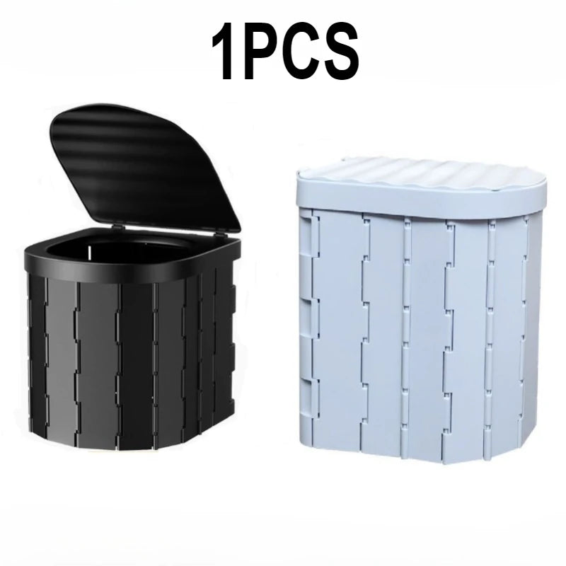 Toilette Portable de Voyage – Seau Pliable pour Voiture et Urgences Outdoor