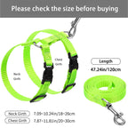 Harnais et Laisse Réglables pour Lapin et Chat – Nylon, Balade Extérieure, Chaton, Lapin Nain (Accessoires)