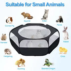 Cage Portable Transparente pour Petits Animaux – Tente Pliable pour Chien, Hamster, Lapin et Cochon d'Inde