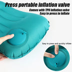 Oreiller Gonflable de Camping – Ultra-Léger, Portable, Soutien Nuque & Lombaires – Randonnée & Voyage