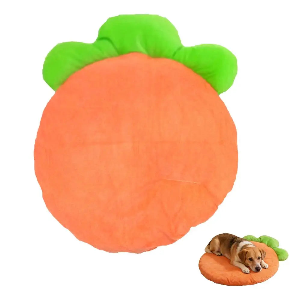 Coussin Lavable pour Chat et Chien – Tapis Doux en Forme de Carotte pour Petits Animaux