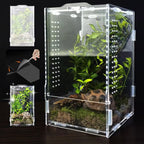 Boîte en Acrylique Transparente pour Insectes – Terrarium Personnalisable pour Araignées, Décor Rainforest et Animaux Rampants