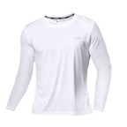 T-shirt de sport à manches longues en soie glacée pour homme
