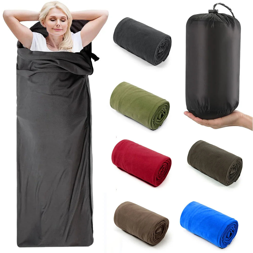 Sac de Couchage Polaire Outdoor 180x80cm – Doublure Intérieure Chaude pour Camping et Voyage