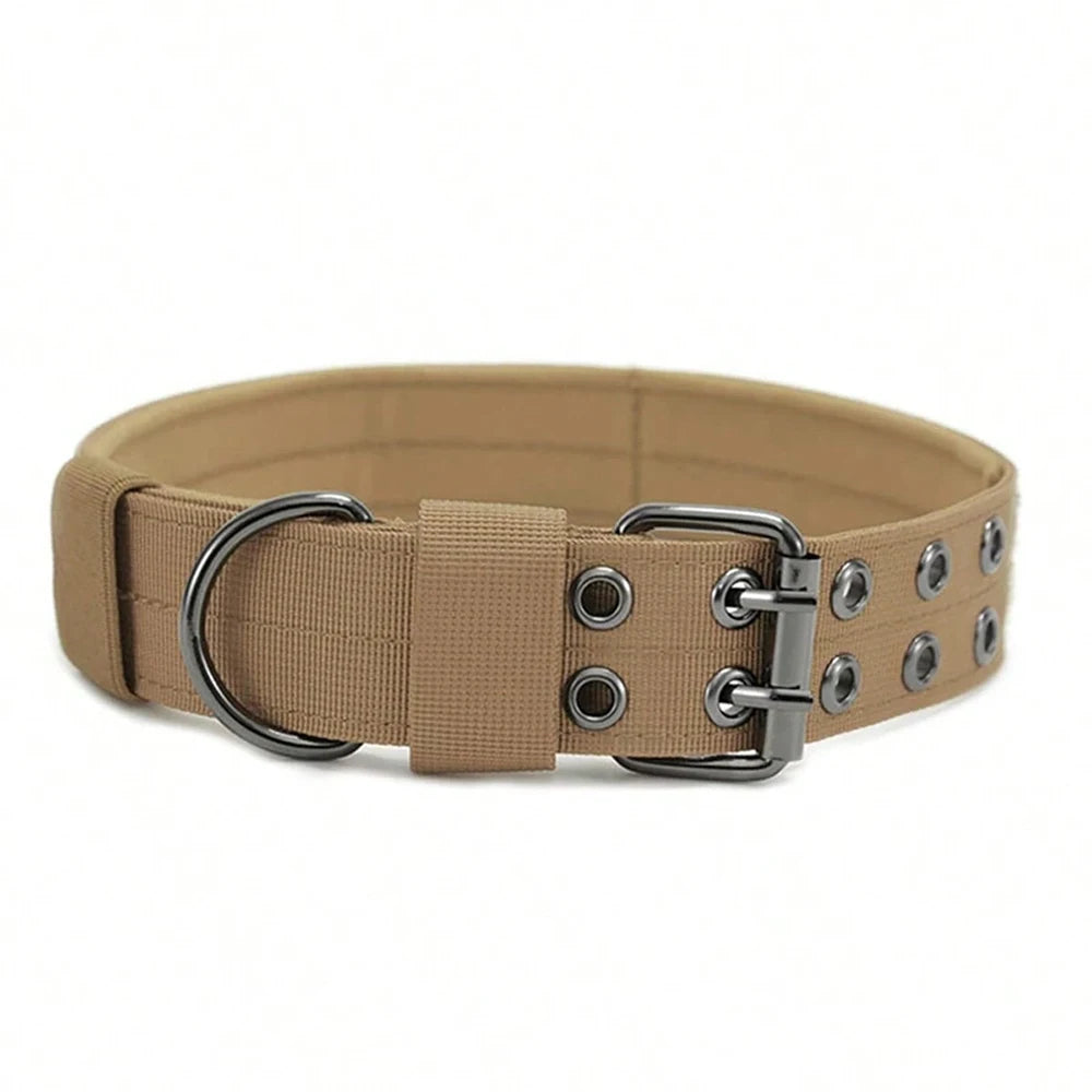Collier Tactique Militaire pour Chien – Nylon Robuste, Réglable, pour Chiens Moyens et Grands