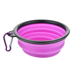 Gamelle Pliable en Silicone pour Chien et Chat – Bol Portable avec Mousqueton pour Camping, Voyage et Balade Outdoor