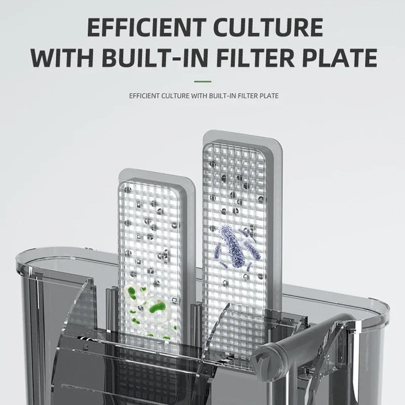 Filtre Aquarium Mural Réglable 110V/220V – Filtre Extérieur pour Bac à Poissons 30-80 cm