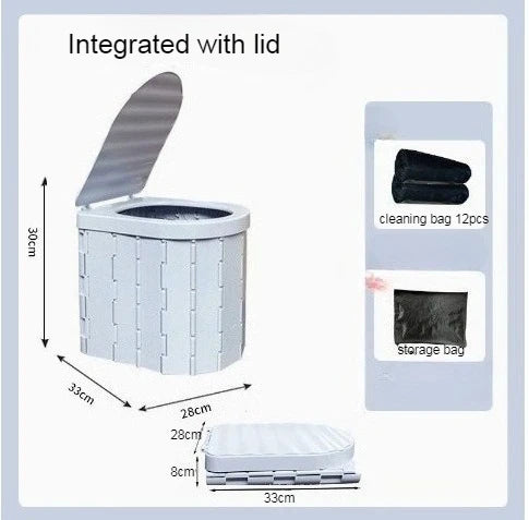 Toilette Portable de Voyage – Seau Pliable pour Voiture et Urgences Outdoor