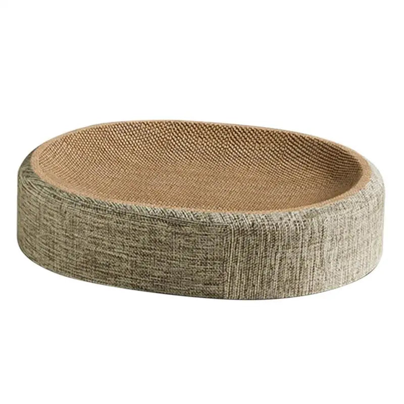 Griffoir Ovale pour Chat en Sisal – Lit Grattoir Multifonction, Tapis de Repos pour Chats d'Intérieur