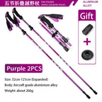 Bâtons de Randonnée Télescopiques Ultralégers Pliables – Nordic Walking & Trekking 32-125 cm