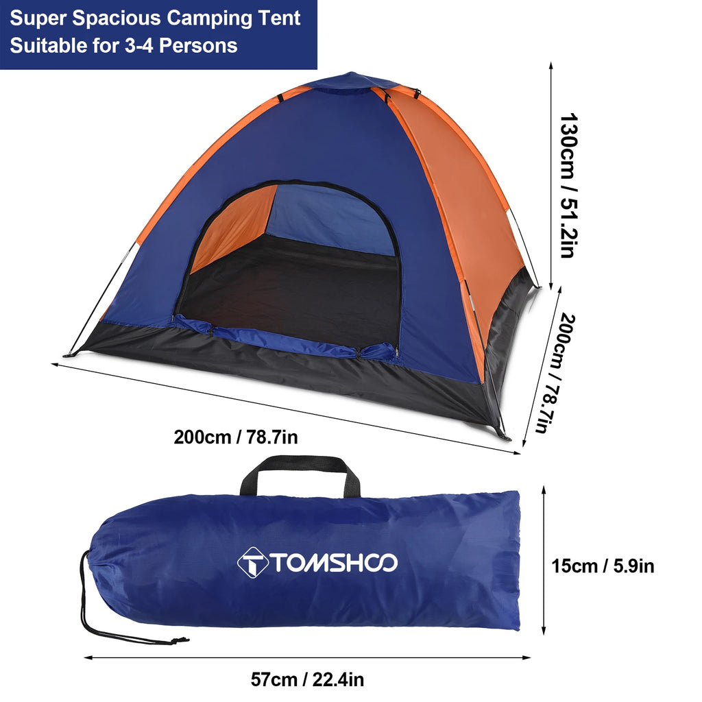 Tente de Camping 3-4 Personnes  Légère, Double Toile, Idéale Famille & Randonnée