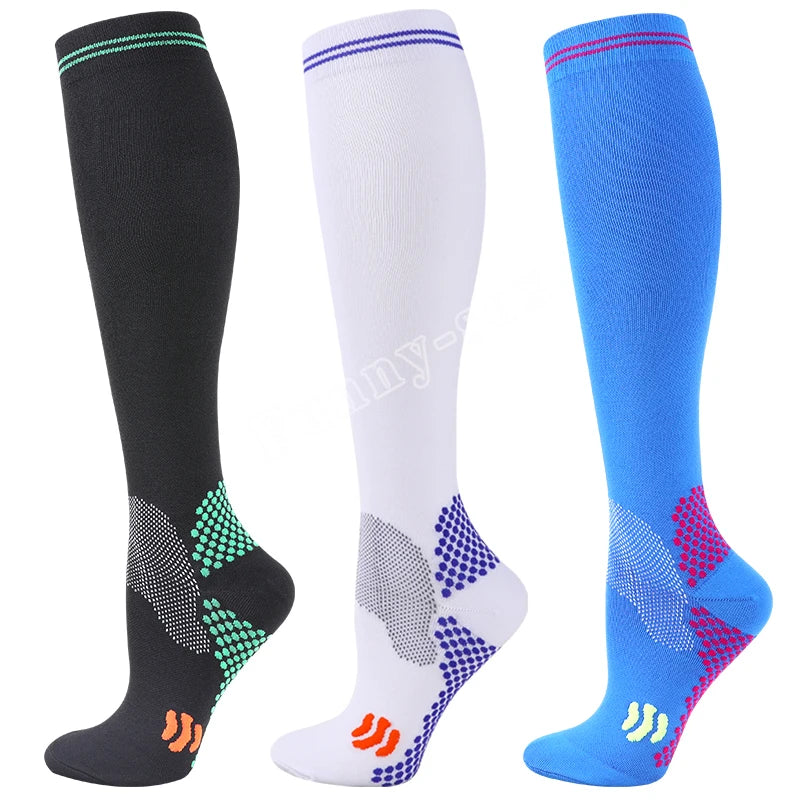 chaussettes de Compression hommes femmes chaussettes pour courir, cyclisme, Football